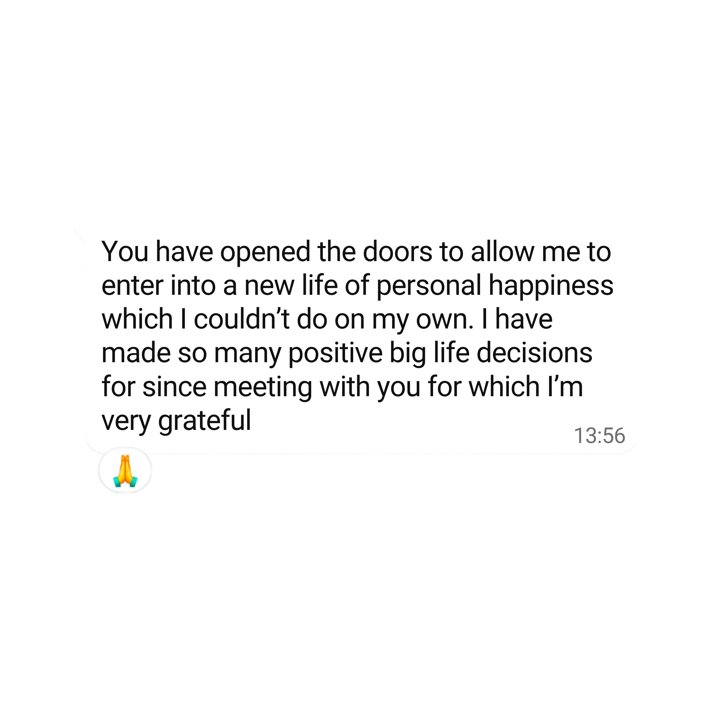 Client testimonial