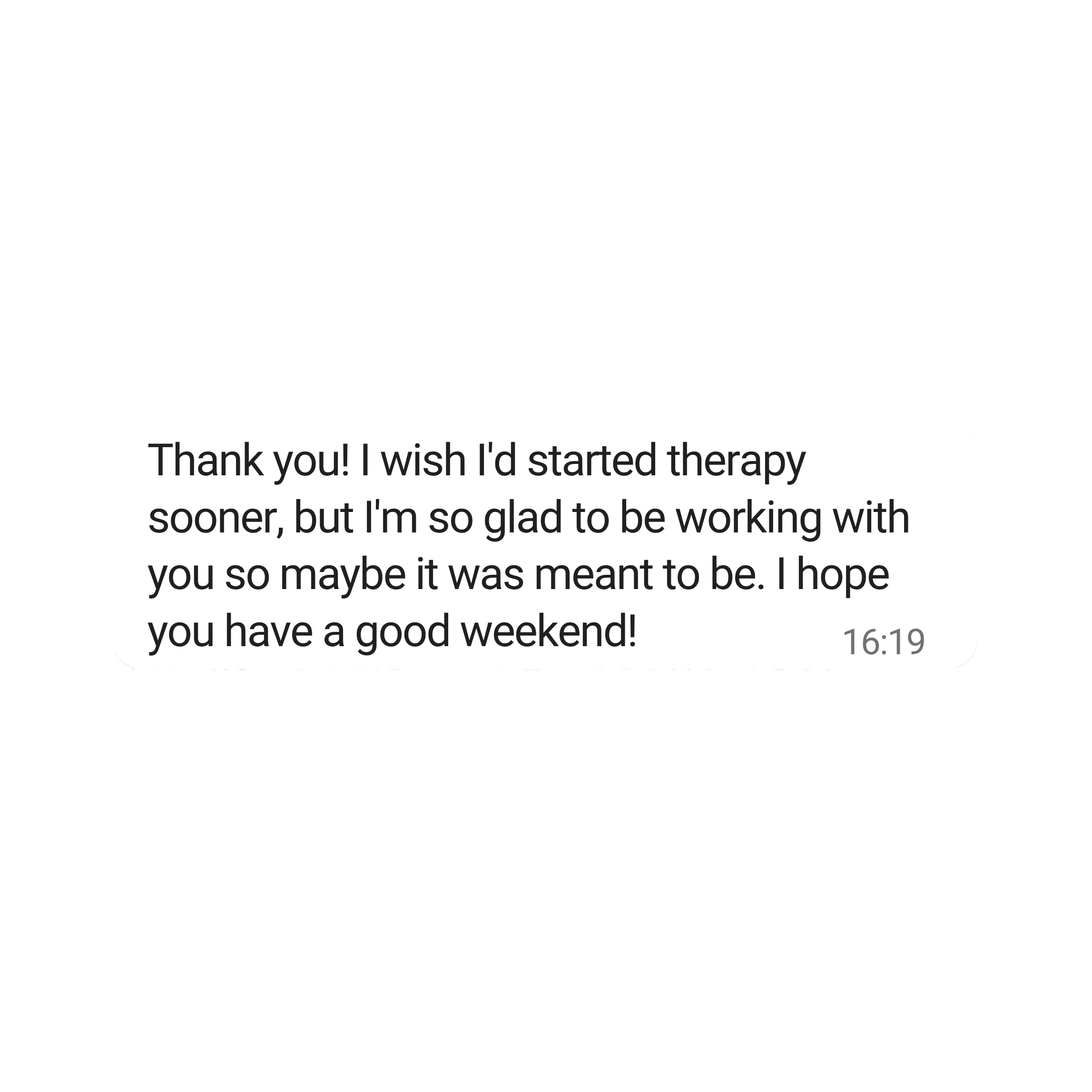 Client testimonial