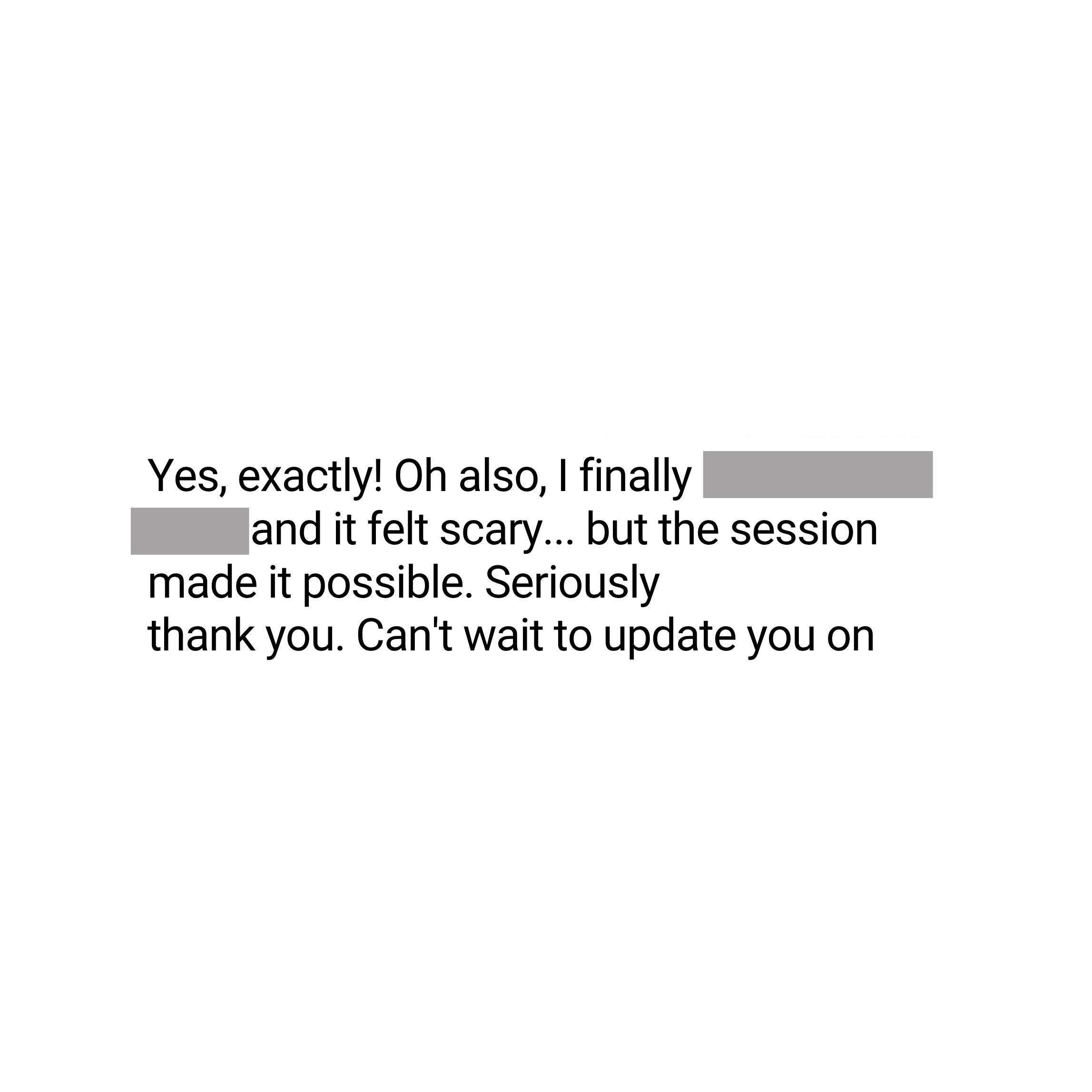 Client testimonial
